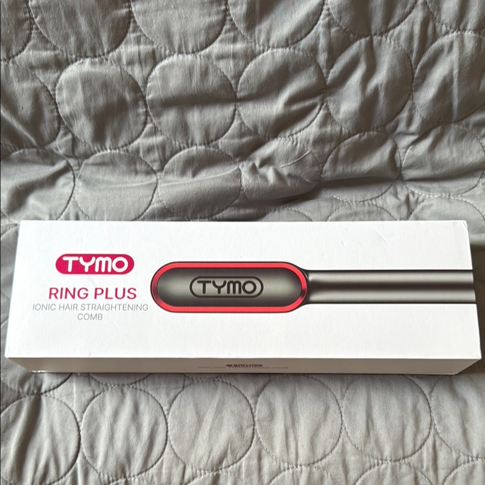 TYMO Ring Plus Ionic Hair Straightening Comb - Black and Red